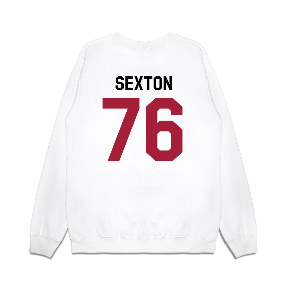 Oklahoma - NCAA Football : Jacob Sexton - We're In Premium Crewneck Sweatshirt-1