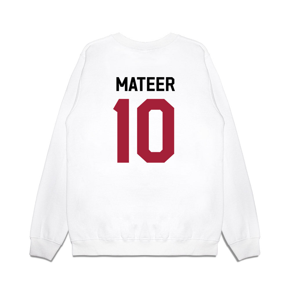 Oklahoma - NCAA Football : John Mateer - We're In Premium Crewneck Sweatshirt-1