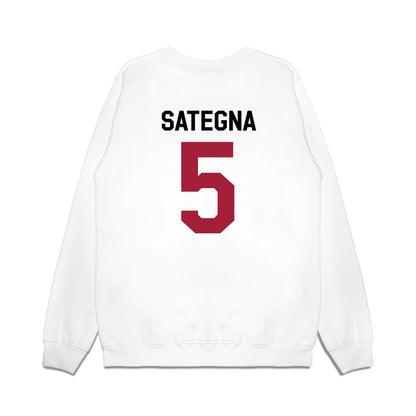 Oklahoma - NCAA Football : Isaiah Sategna - We're In Premium Crewneck Sweatshirt-1