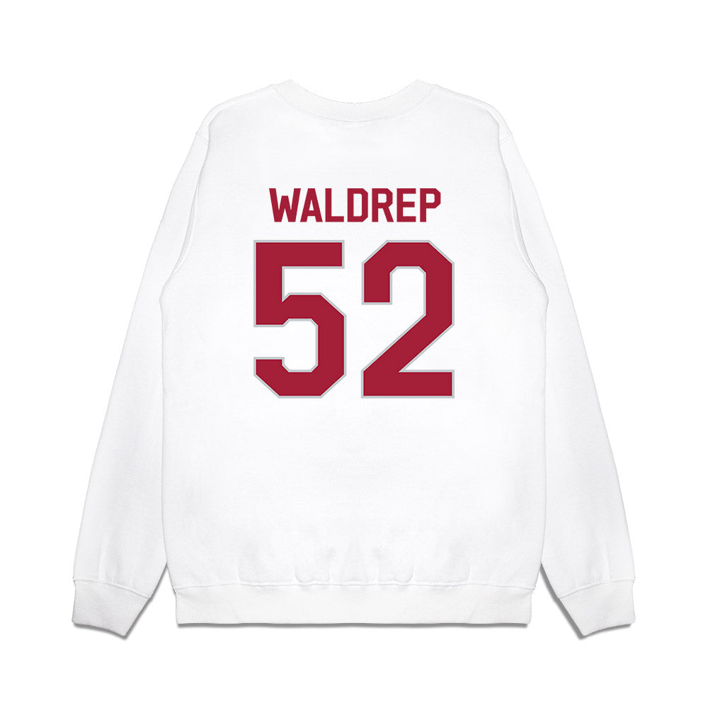 Alabama - NCAA Football : Mal Waldrep - We're In Premium Crewneck Sweatshirt-1