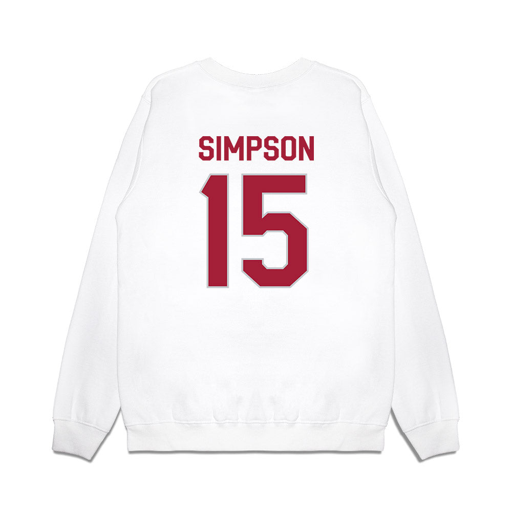 Alabama - NCAA Football : Ty Simpson - We're In Premium Crewneck Sweatshirt-1