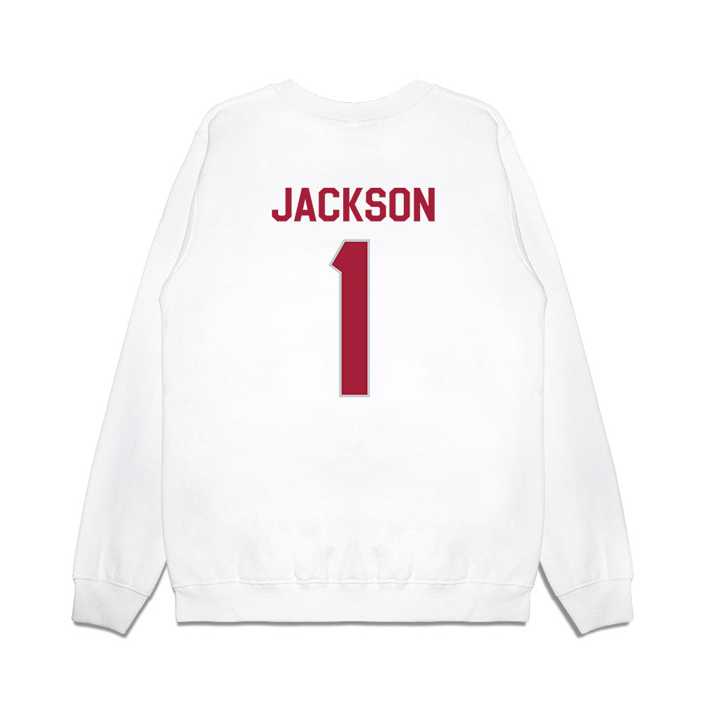 Alabama - NCAA Football : Domani Jackson - We're In Premium Crewneck Sweatshirt-1
