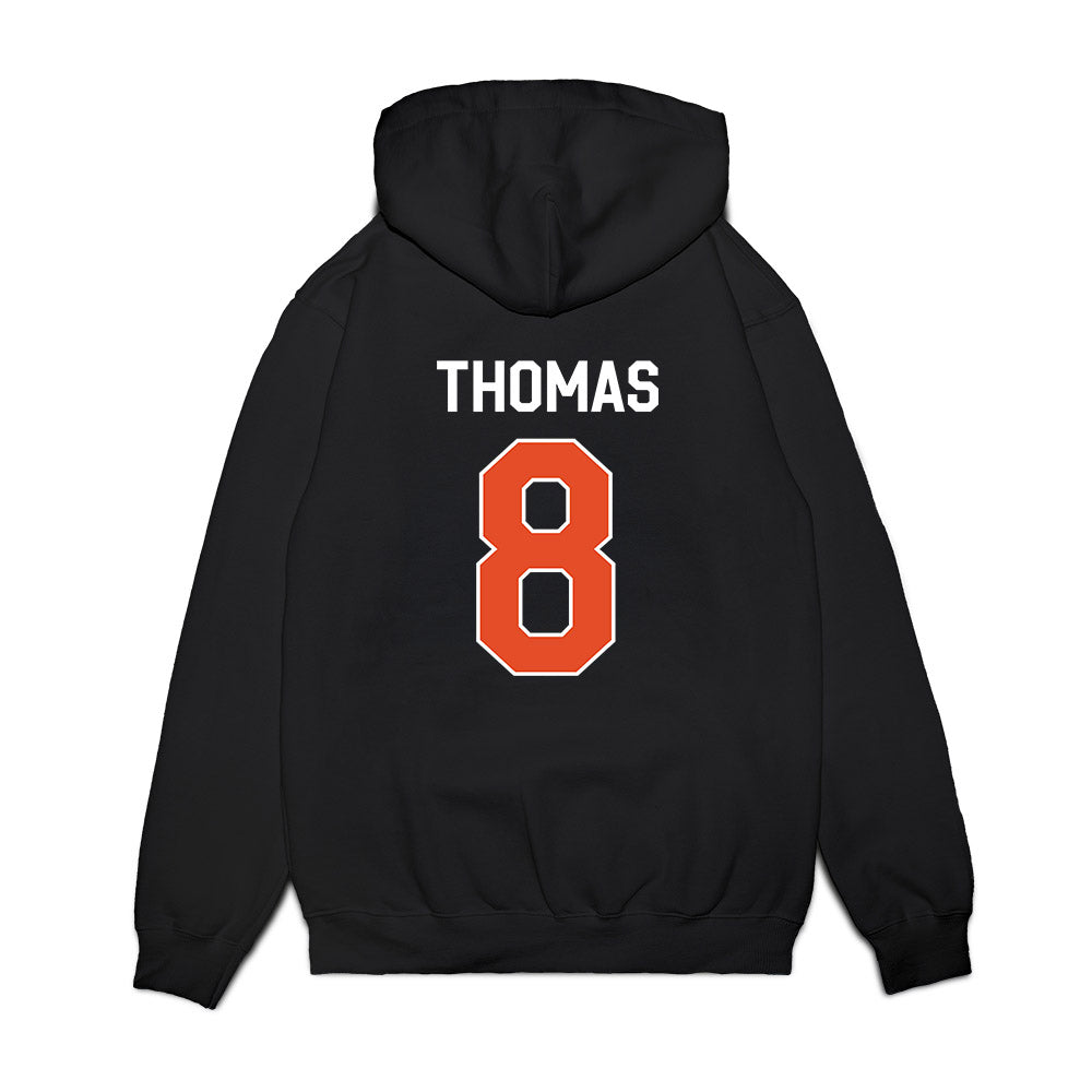Miami - NCAA Football : Jakobe Thomas - We're In Premium Hooded Sweatshirt-1