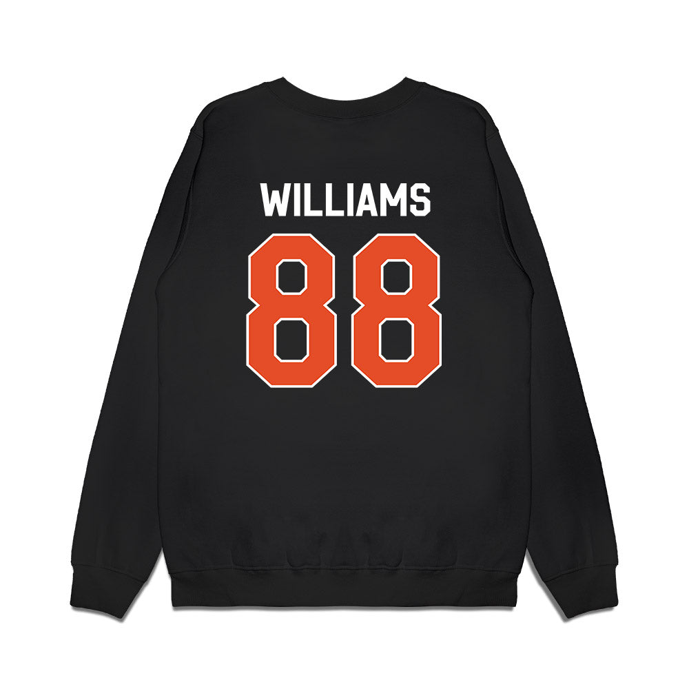 Miami - NCAA Football : Riley Williams - We're In Premium Crewneck Sweatshirt-1