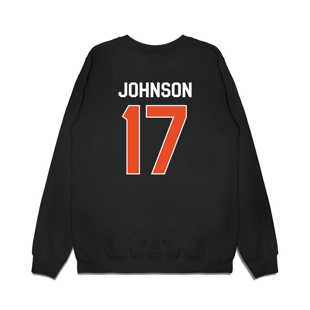 Miami - NCAA Football : Tony Johnson - We're In Premium Crewneck Sweatshirt-1