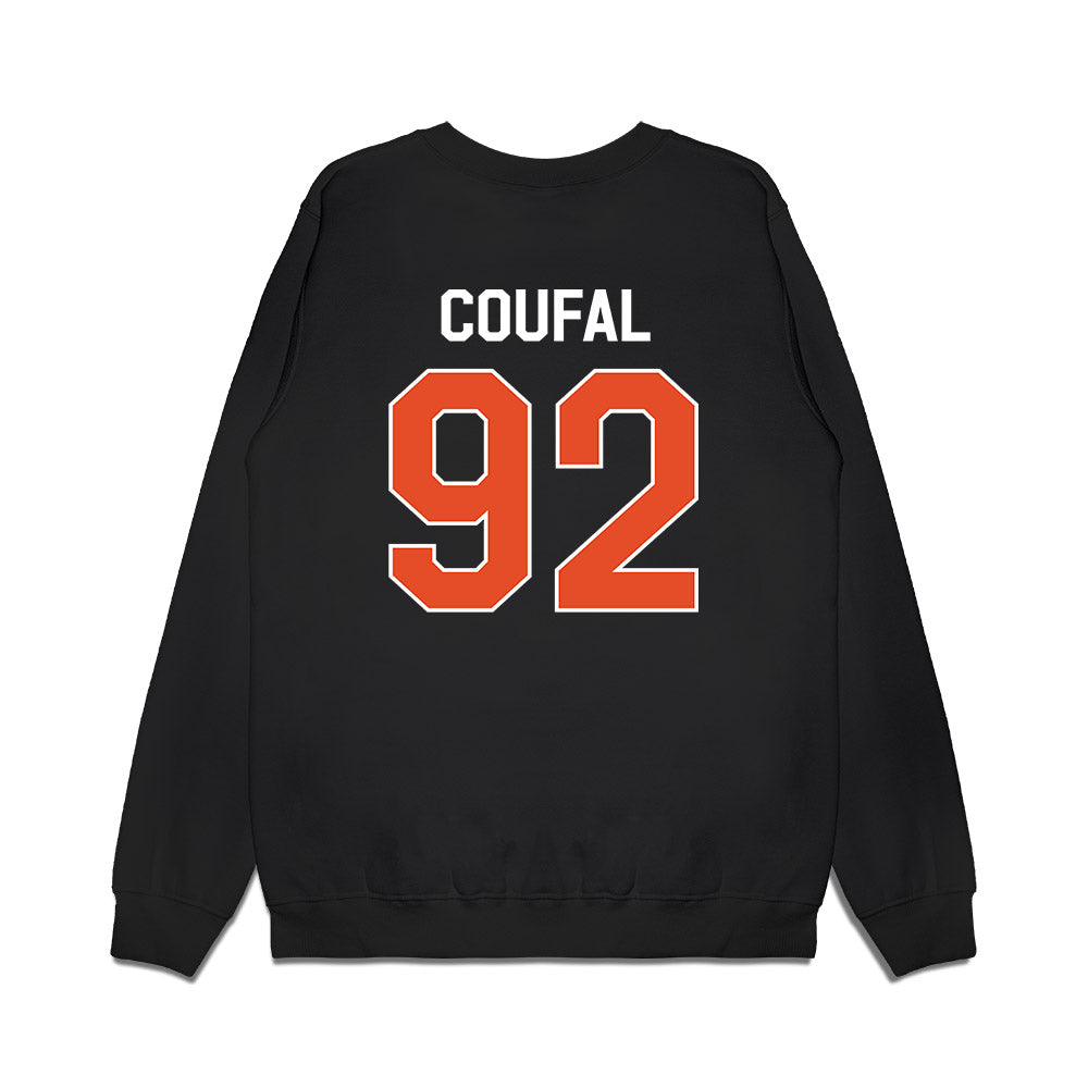 Miami - NCAA Football : Sam Coufal - We're In Premium Crewneck Sweatshirt-1