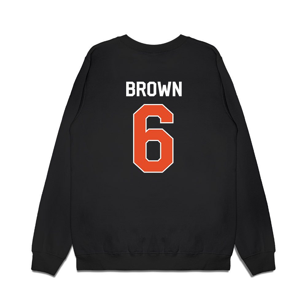 Miami - NCAA Football : CharMar Brown - We're In Premium Crewneck Sweatshirt-1