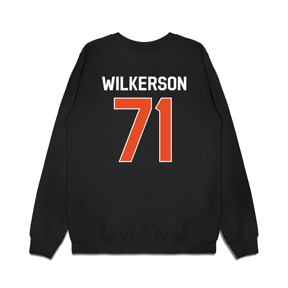 Miami - NCAA Football : Jaden Wilkerson - We're In Premium Crewneck Sweatshirt-1