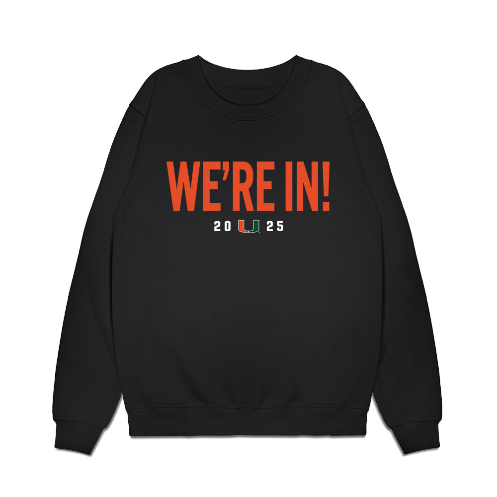 Miami - NCAA Football : Cooper Barkate - We're In Premium Crewneck Sweatshirt-0
