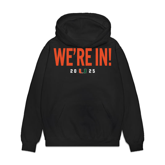 Miami - NCAA Football : Chris Ewald Jr. - We're In Premium Hooded Sweatshirt-0