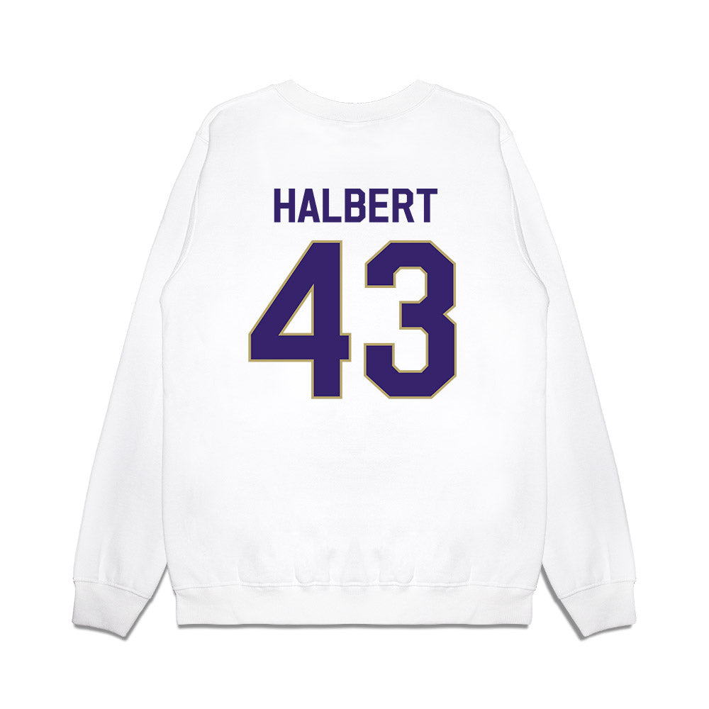 JMU - NCAA Football : Miles Halbert - We're In Premium Crewneck Sweatshirt-1