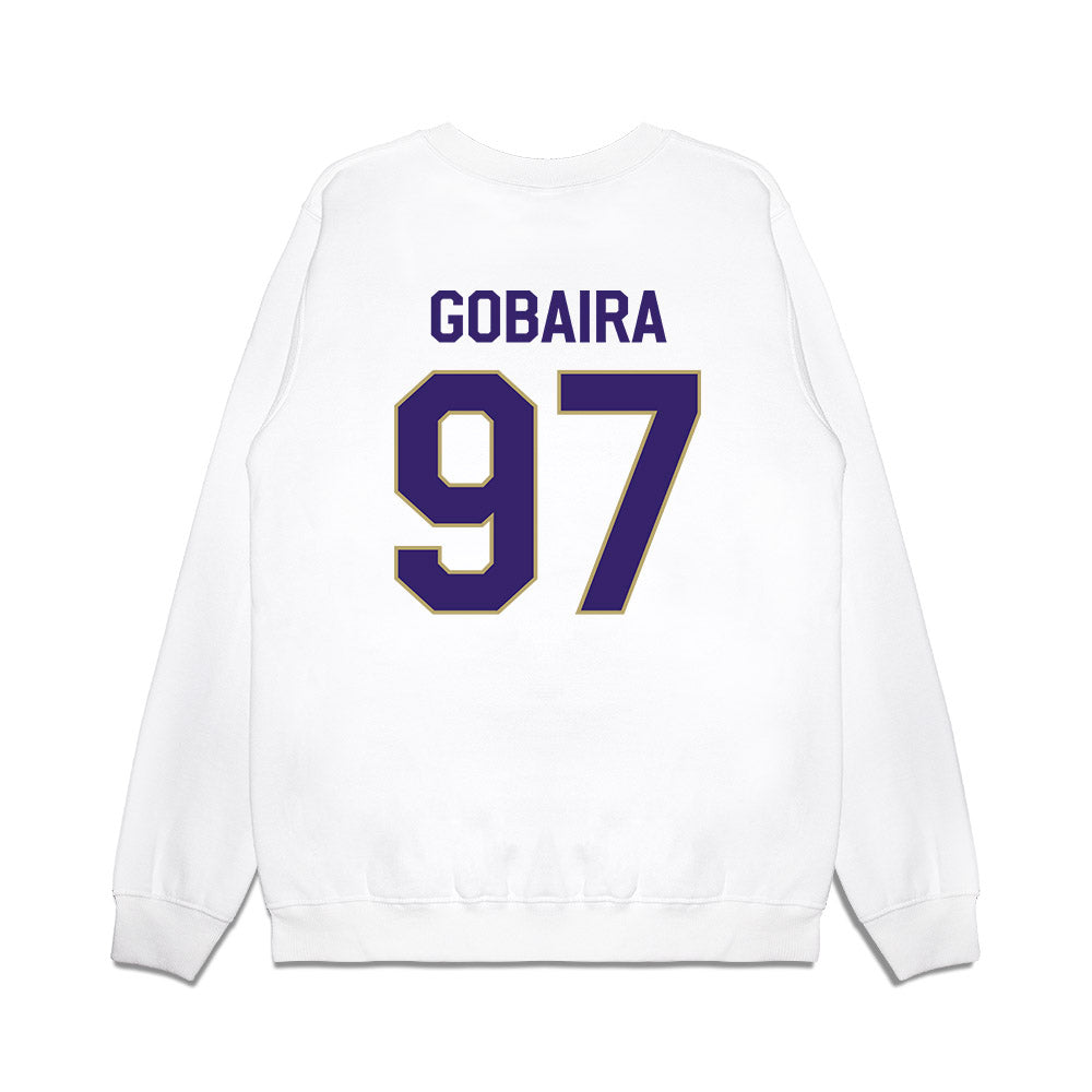 JMU - NCAA Football : Aiden Gobaira - We're In Premium Crewneck Sweatshirt-1