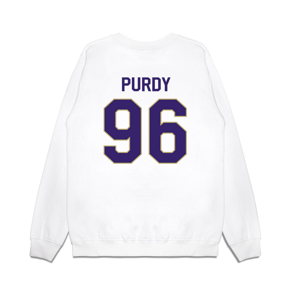 JMU - NCAA Football : Cole Purdy - We're In Premium Crewneck Sweatshirt-1