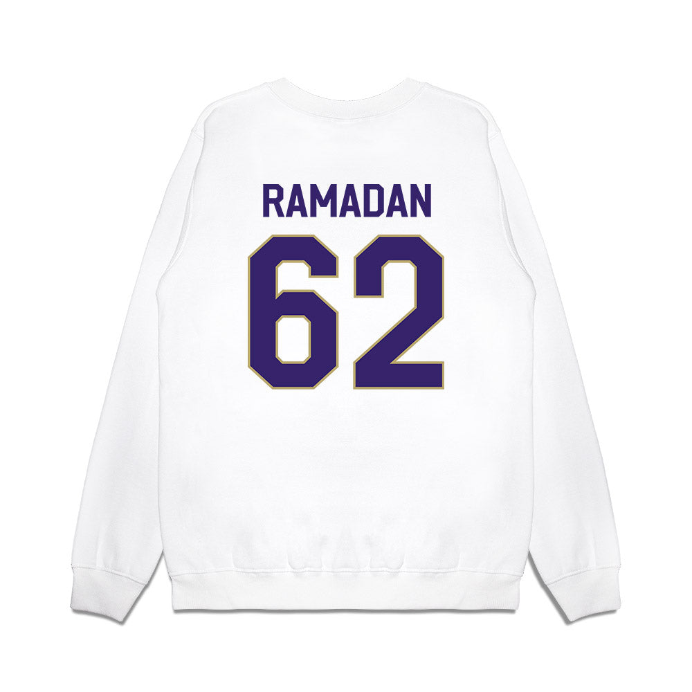JMU - NCAA Football : Ibraheem Ramadan - We're In Premium Crewneck Sweatshirt-1