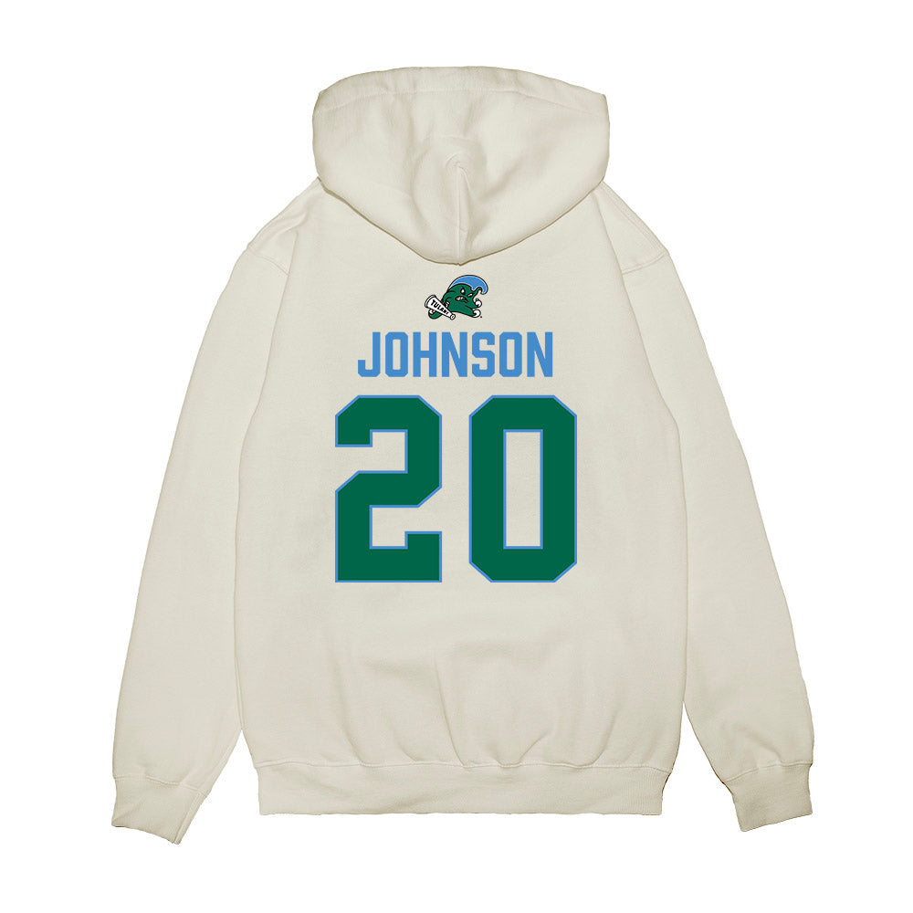 Tulane - NCAA Football : Jahiem Johnson - 2025 Conference Champions Premium Hooded Sweatshirt-1