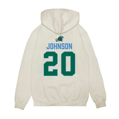 Tulane - NCAA Football : Jahiem Johnson - 2025 Conference Champions Premium Hooded Sweatshirt-1