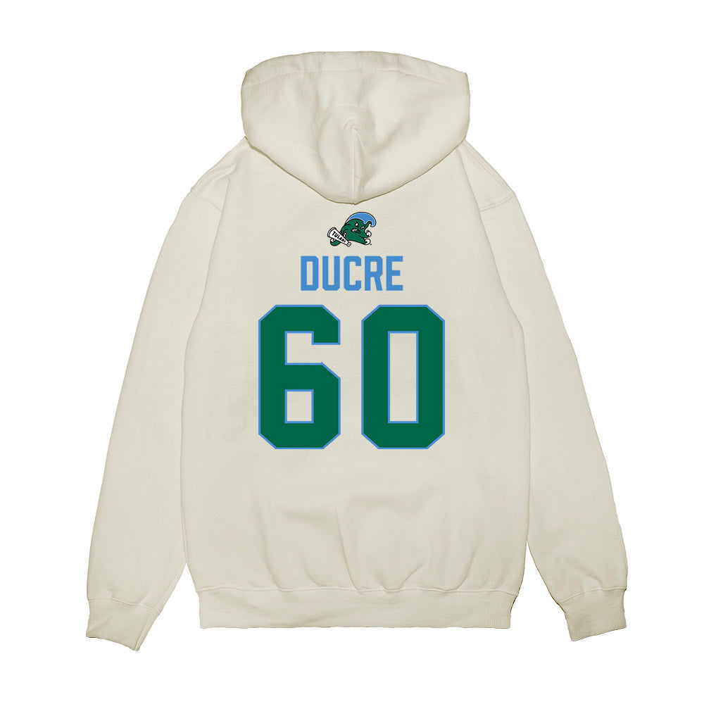 Tulane - NCAA Football : Jaxon Ducre - 2025 Conference Champions Premium Hooded Sweatshirt-1