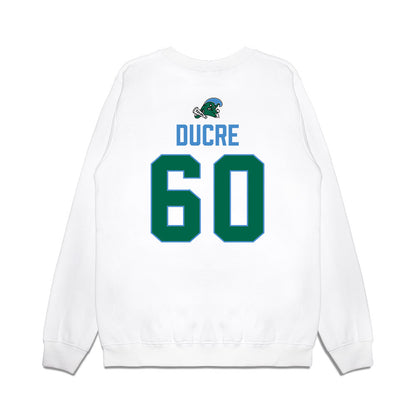 Tulane - NCAA Football : Jaxon Ducre - 2025 Conference Champions Premium Crewneck Sweatshirt-1