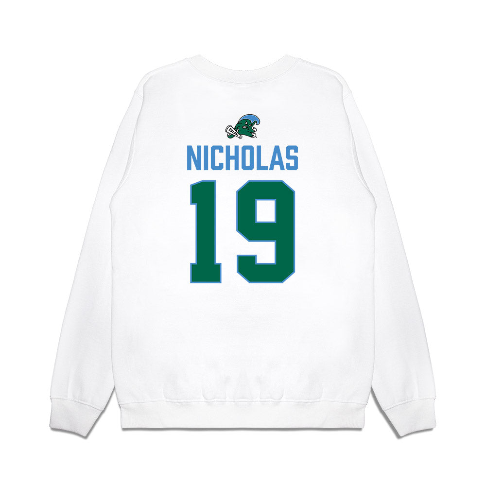 Tulane - NCAA Football : Shaun Nicholas - 2025 Conference Champions Premium Crewneck Sweatshirt-1