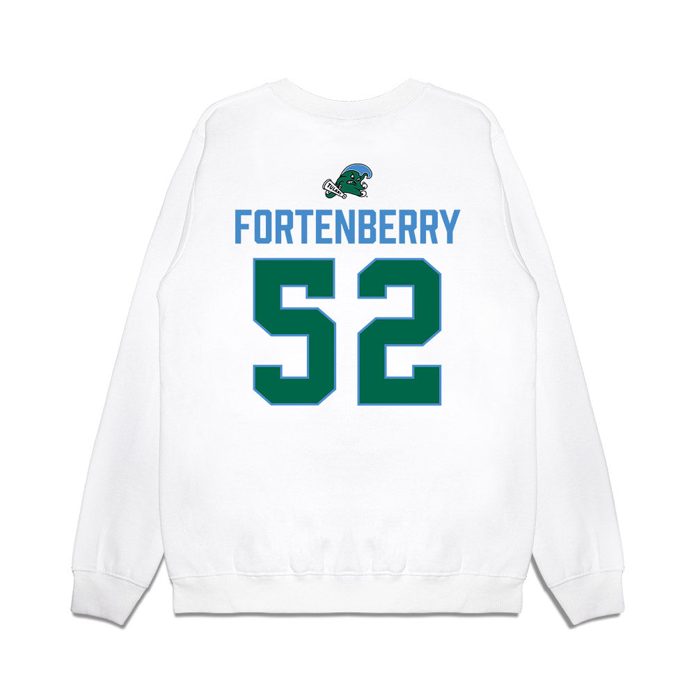 Tulane - NCAA Football : Tristen Fortenberry - 2025 Conference Champions Premium Crewneck Sweatshirt-1