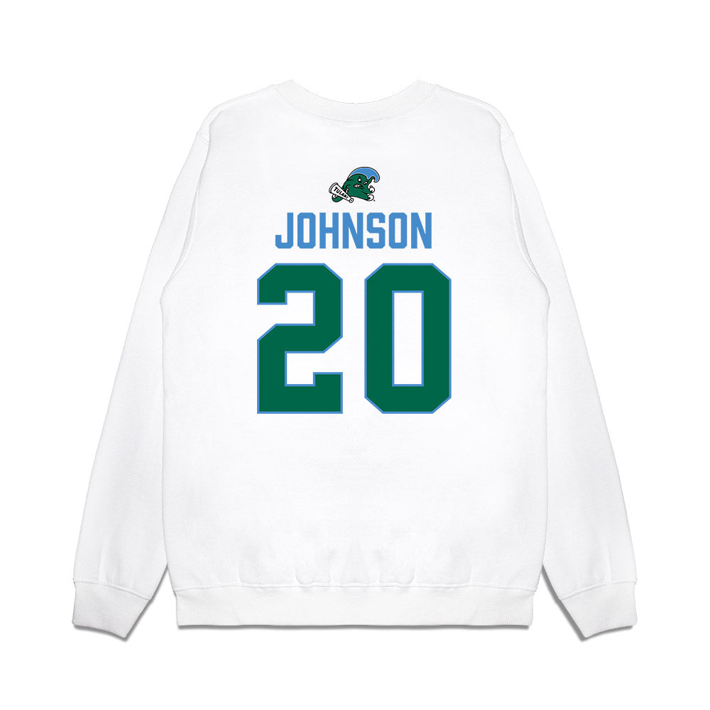 Tulane - NCAA Football : Jahiem Johnson - 2025 Conference Champions Premium Crewneck Sweatshirt-1