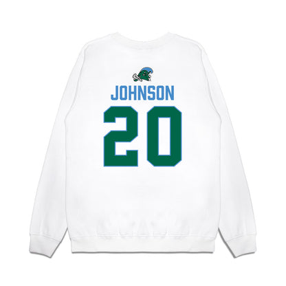 Tulane - NCAA Football : Jahiem Johnson - 2025 Conference Champions Premium Crewneck Sweatshirt-1