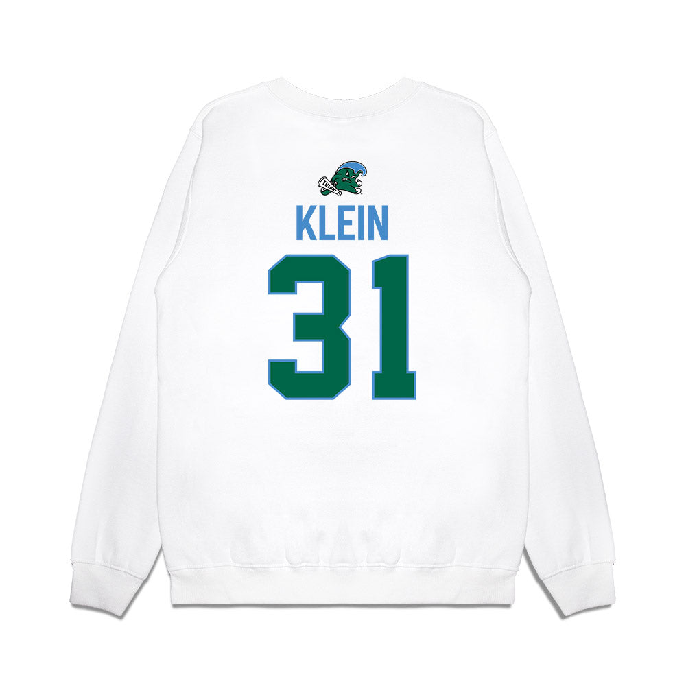 Tulane - NCAA Football : Carson Klein - 2025 Conference Champions Premium Crewneck Sweatshirt-1