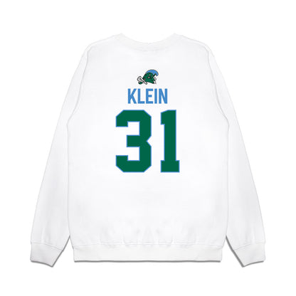 Tulane - NCAA Football : Carson Klein - 2025 Conference Champions Premium Crewneck Sweatshirt-1