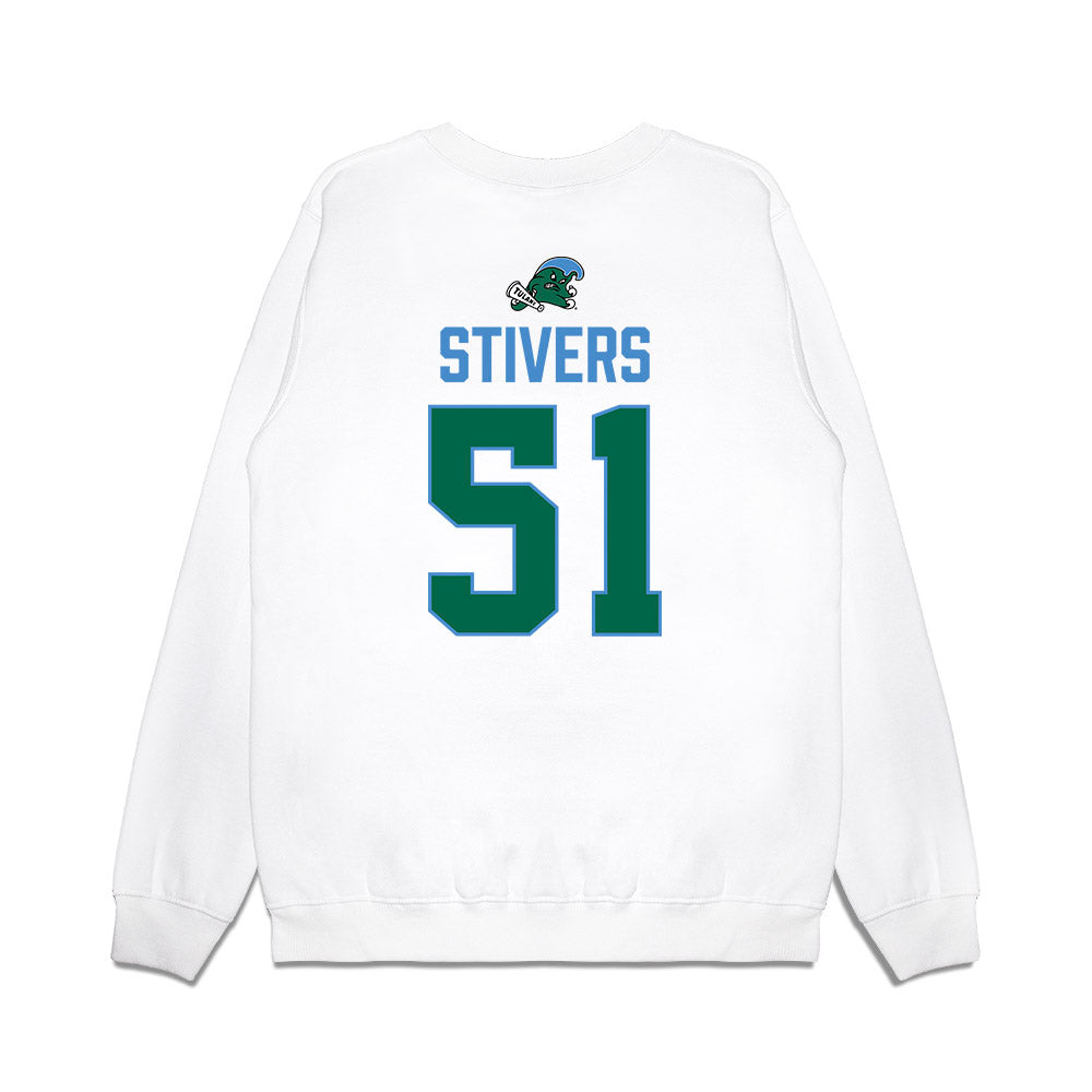 Tulane - NCAA Football : John Stivers - 2025 Conference Champions Premium Crewneck Sweatshirt-1