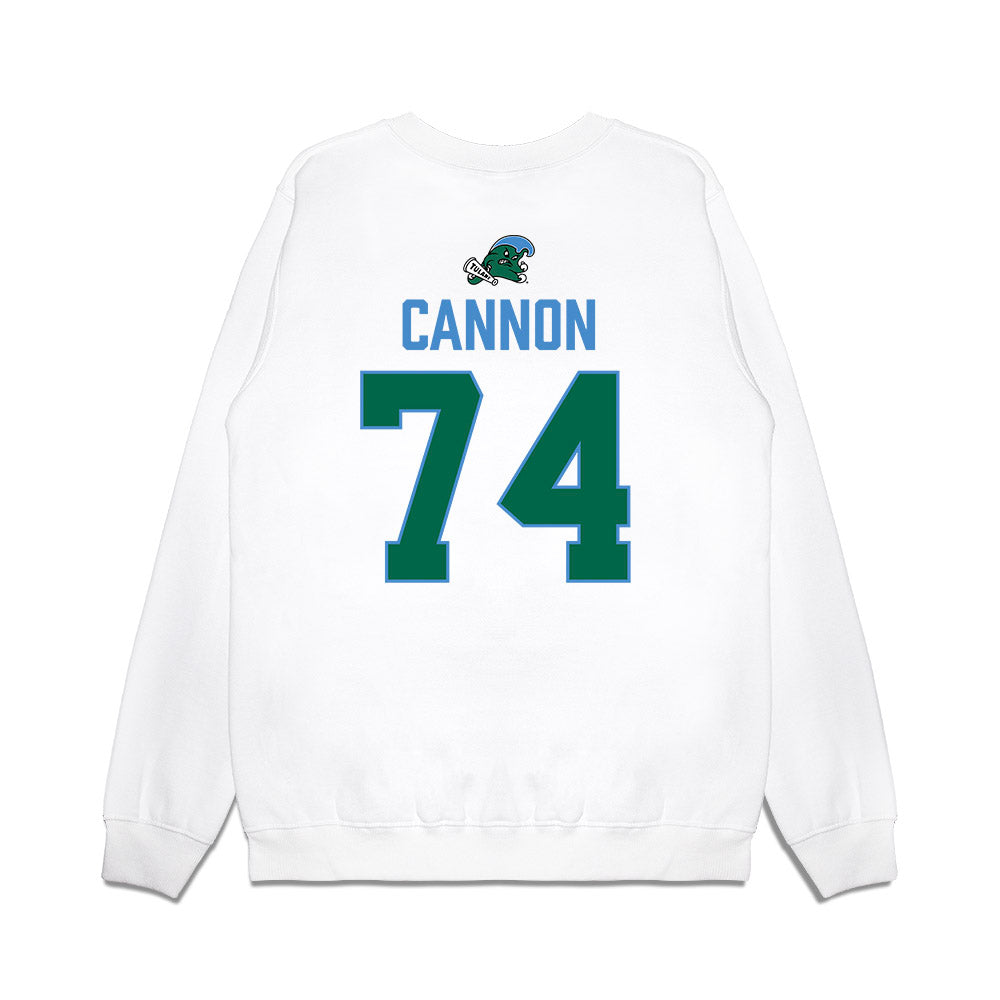 Tulane - NCAA Football : Landry Cannon - 2025 Conference Champions Premium Crewneck Sweatshirt-1