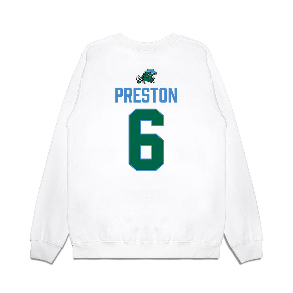 Tulane - NCAA Football : Shazz Preston - 2025 Conference Champions Premium Crewneck Sweatshirt-1