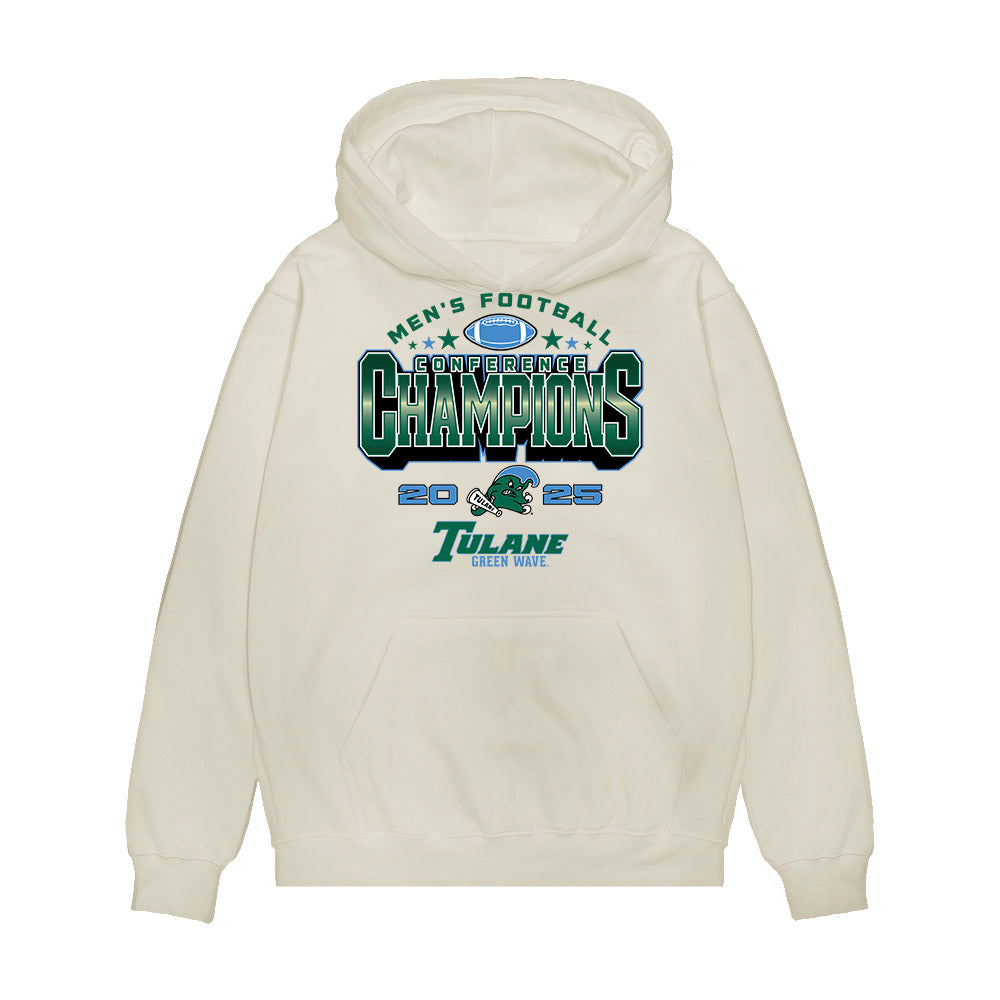Tulane - NCAA Football : Nikolas Alston - 2025 Conference Champions Premium Hooded Sweatshirt-0