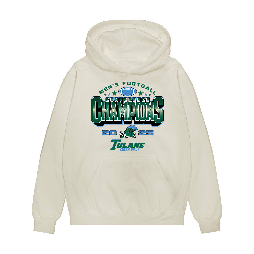 Tulane - NCAA Football : Zycarl Lewis Jr - 2025 Conference Champions Premium Hooded Sweatshirt-0
