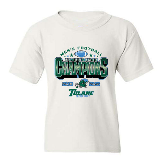 Tulane - NCAA Football : Erik Urbaniak - 2025 Conference Champions Youth T-Shirt-0