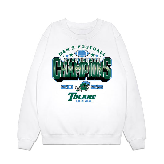 Tulane - NCAA Football : John Stivers - 2025 Conference Champions Premium Crewneck Sweatshirt-0