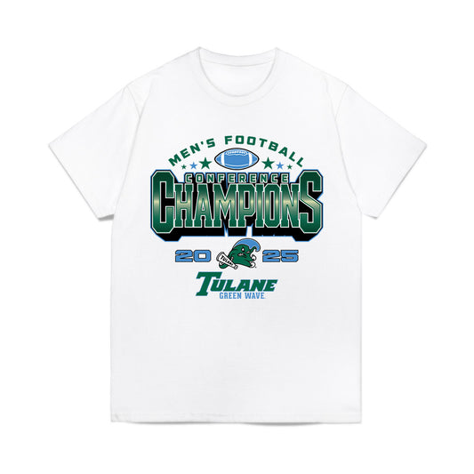 Tulane - NCAA Football : Dickson Agu - 2025 Conference Champions Comfort Colors T-Shirt-0