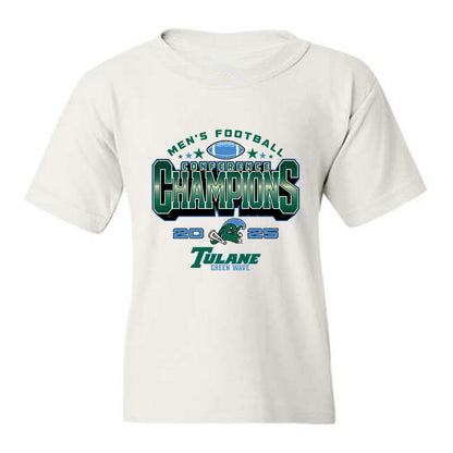 Tulane - NCAA Football : Jason Arredondo - 2025 Conference Champions Youth T-Shirt-0