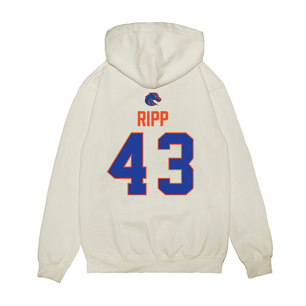 Boise State - NCAA Football : Jake Ripp - 3-Peat Conference Champs Premium Hooded Sweatshirt-1