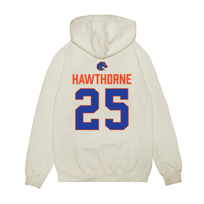 Boise State - NCAA Football : Nick Hawthorne - 3-Peat Conference Champs Premium Hooded Sweatshirt-1