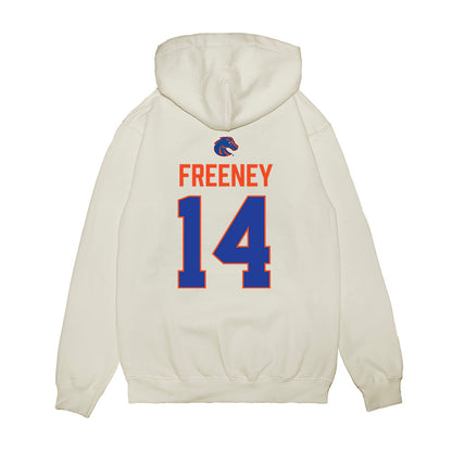 Boise State - NCAA Football : Demetrius Freeney - 3-Peat Conference Champs Premium Hooded Sweatshirt-1