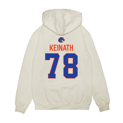 Boise State - NCAA Football : Tyler Keinath - 3-Peat Conference Champs Premium Hooded Sweatshirt-1