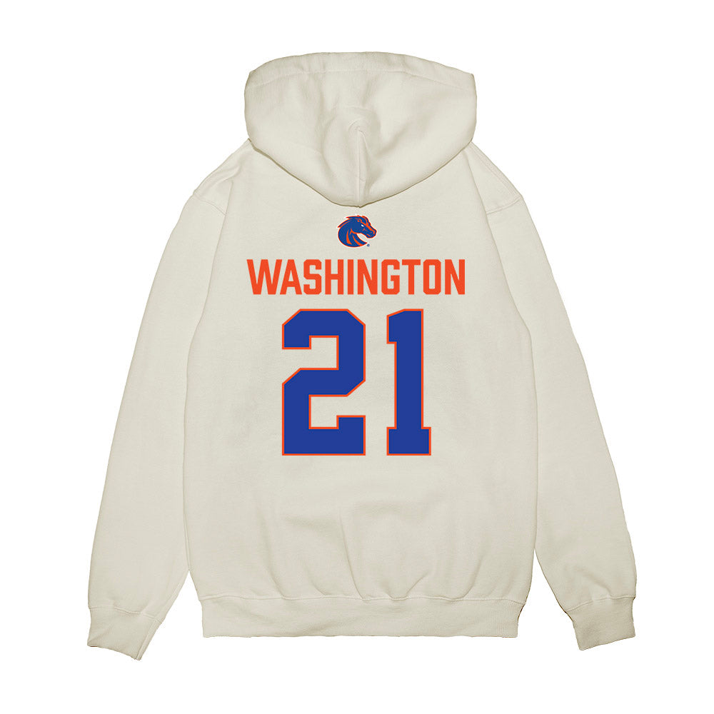 Boise State - NCAA Football : Zion Washington - 3-Peat Conference Champs Premium Hooded Sweatshirt-1
