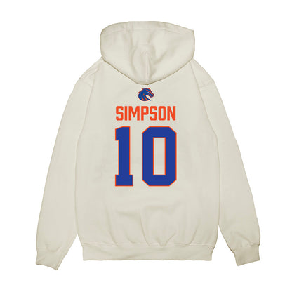 Boise State - NCAA Football : Andrew Simpson - 3-Peat Conference Champs Premium Hooded Sweatshirt-1