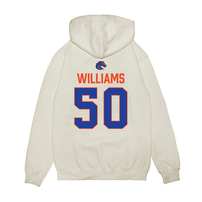Boise State - NCAA Football : Jaden Williams - 3-Peat Conference Champs Premium Hooded Sweatshirt-1