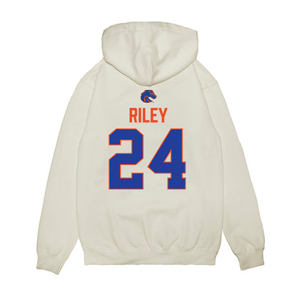 Boise State - NCAA Football : Dylan Riley - 3-Peat Conference Champs Premium Hooded Sweatshirt-1