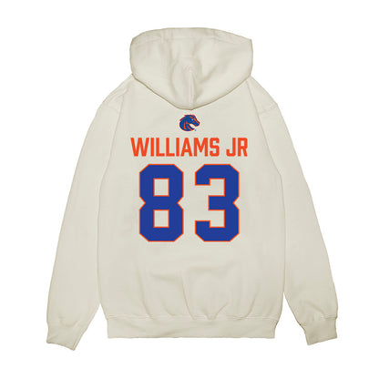 Boise State - NCAA Football : Qumonte Williams Jr - 3-Peat Conference Champs Premium Hooded Sweatshirt-1