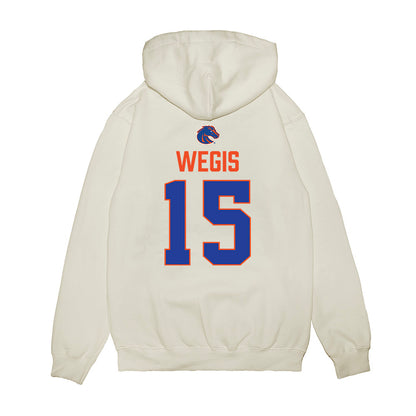 Boise State - NCAA Football : Tyler Wegis - 3-Peat Conference Champs Premium Hooded Sweatshirt-1