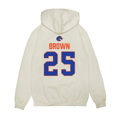 Boise State - NCAA Football : Quinton Brown - 3-Peat Conference Champs Premium Hooded Sweatshirt-1