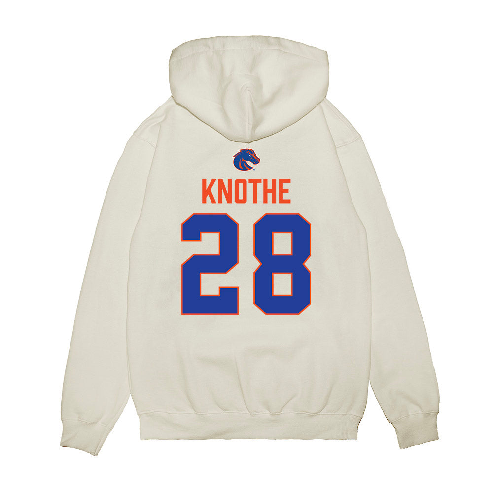Boise State - NCAA Football : Seth Knothe - 3-Peat Conference Champs Premium Hooded Sweatshirt-1