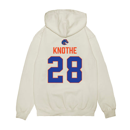 Boise State - NCAA Football : Seth Knothe - 3-Peat Conference Champs Premium Hooded Sweatshirt-1